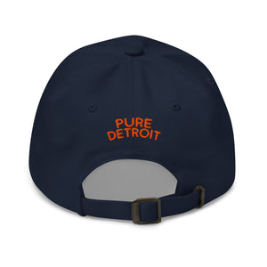 Motor City Embroidered Cotton Twill Dad Hat - Navy / Orange Dad Hat