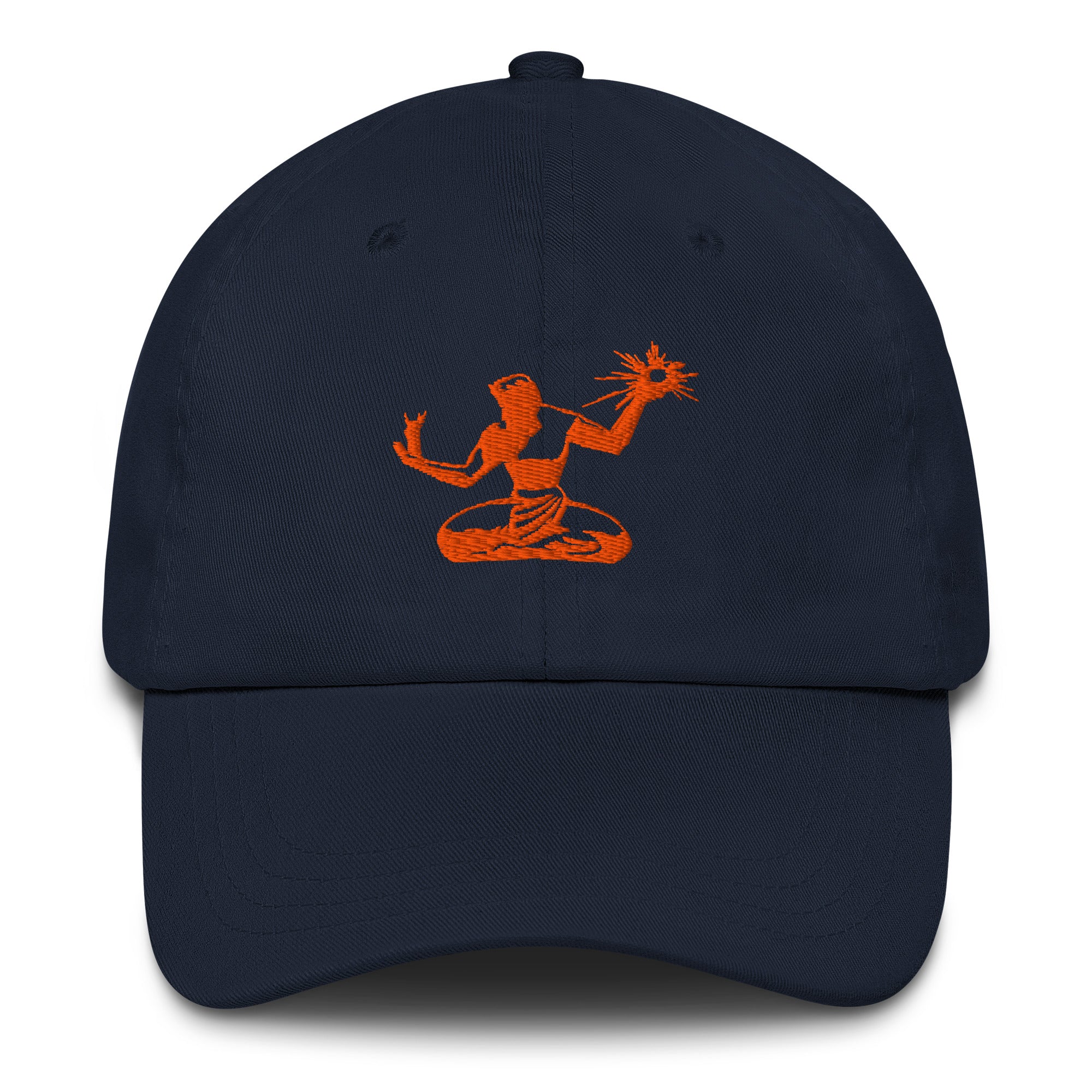 Spirit of Detroit Embroidered Cotton Twill Dad Hat - Navy / Orange