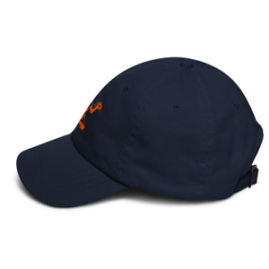 Spirit of Detroit Embroidered Cotton Twill Dad Hat - Navy / Orange