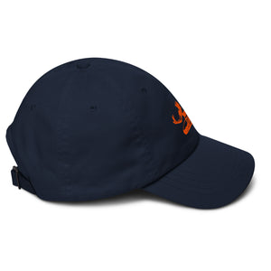 Spirit of Detroit Embroidered Cotton Twill Dad Hat - Navy / Orange Default Title