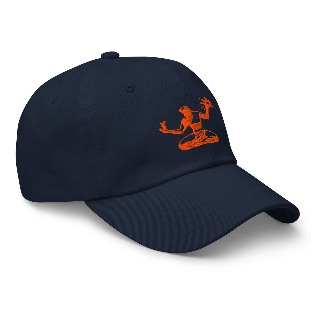 Spirit of Detroit Embroidered Cotton Twill Dad Hat - Navy / Orange