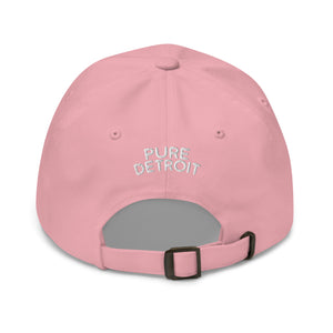 Spirit of Detroit Embroidered Twill Dad Hat - Pink / White