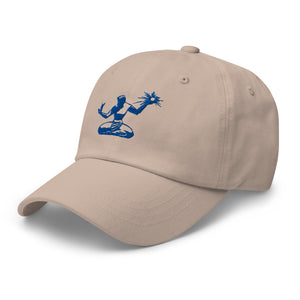 Spirit of Detroit Embroidered Cotton Twill Dad Hat - Stone / Navy Dad Hat