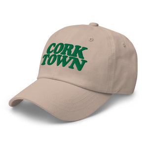 Corktown Embroidered Cotton Twill Dad Hat - Stone / Irish Green