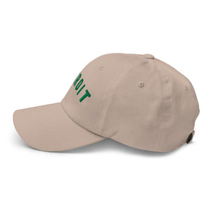 Detroit Classic Embroidered Cotton Twill Dad Hat - Stone / Irish Green