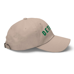 Detroit Classic Embroidered Cotton Twill Dad Hat - Stone / Irish Green