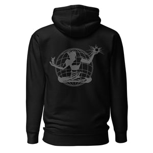 Spirit of Detroit Worldwide Premium Unisex Hoodie - Black / Dark Gray pullover hoodie S