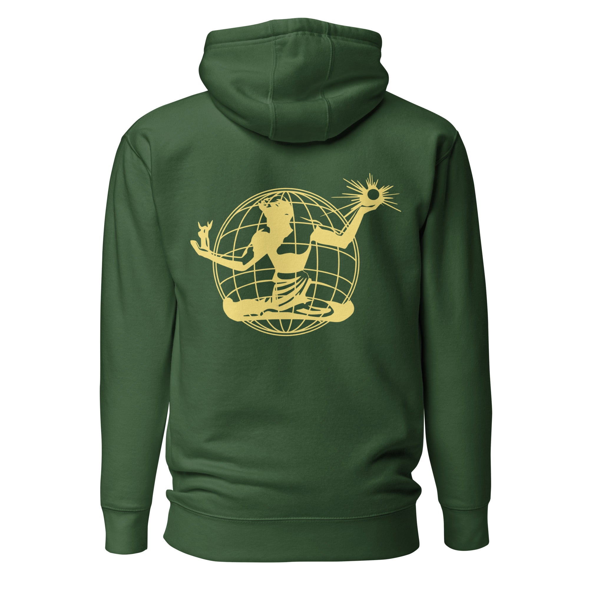Spirit of Detroit Worldwide Premium Unisex Hoodie - Green / Yellow pullover hoodie S