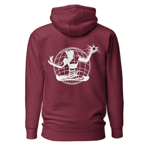 Spirit of Detroit Worldwide Premium Unisex Hoodie - Maroon / White pullover hoodie S