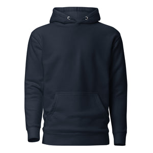 Spirit of Detroit Worldwide Premium Unisex Hoodie - Navy / Orange pullover hoodie
