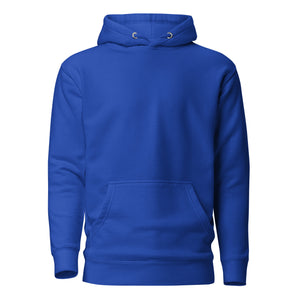 Spirit of Detroit Worldwide Premium Unisex Hoodie - Back Print - Royal / White pullover hoodie