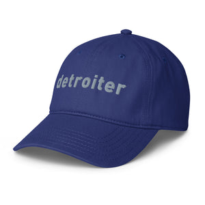 Detroiter Embroidered Low - profile Dad Hat - Royal / Gray - Pure Detroit