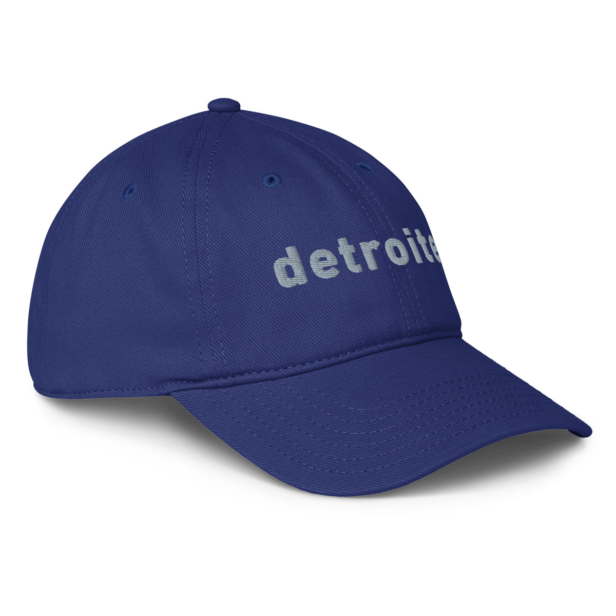 Detroiter Embroidered Low - profile Dad Hat - Royal / Gray - Pure Detroit