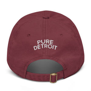 313 Nomad Embroidered Garment Washed Baseball Cap - Maroon / White cap