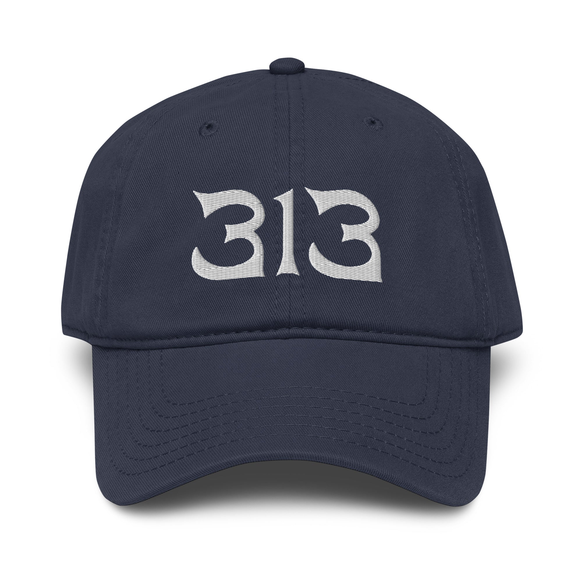 313 Nomad Embroidered Garment Washed Baseball Cap - Navy / White Cap Default Title