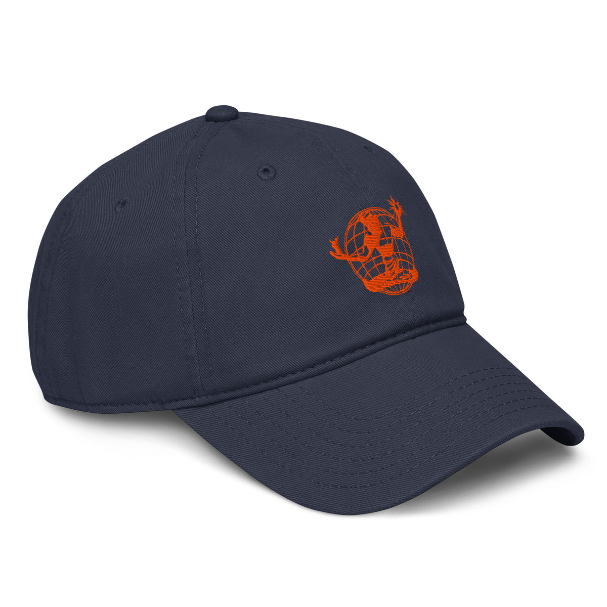Spirit of Detroit Worldwide Garment Washed Baseball Cap - Navy / Orange cap