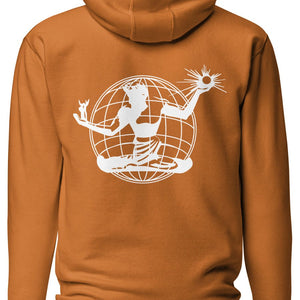 Spirit of Detroit Worldwide Premium Unisex Hoodie - Adobe / White pullover hoodie