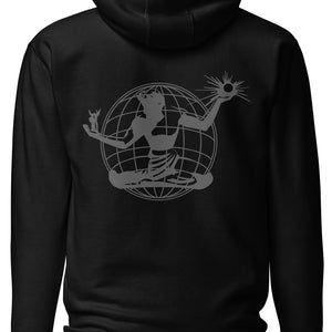 Spirit of Detroit Worldwide Premium Unisex Hoodie - Black / Dark Gray pullover hoodie