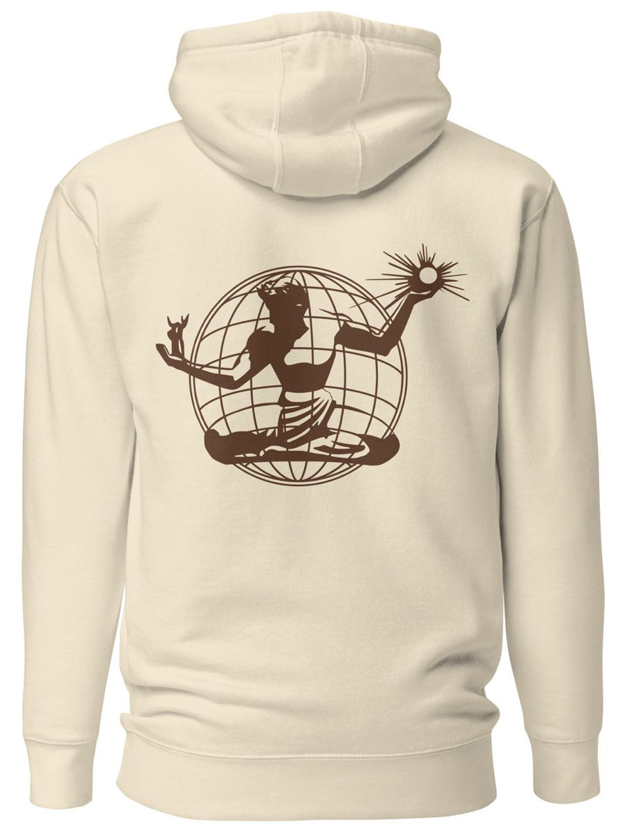 Spirit of Detroit Worldwide Premium Unisex Hoodie - Bone / Brown pullover hoodie