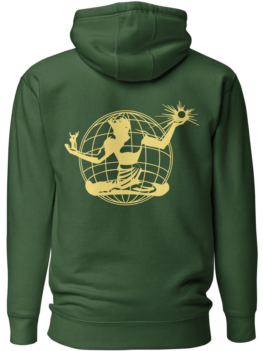 Spirit of Detroit Worldwide Premium Unisex Hoodie - Green / Yellow pullover hoodie