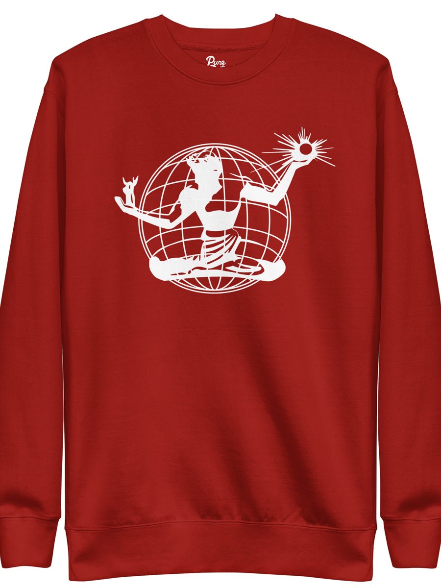 Spirit of Detroit Worldwide Premium Sweatshirt - Cardinal / White sweatshirt