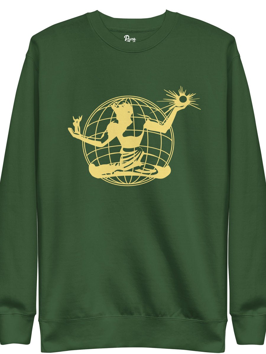 Spirit of Detroit Worldwide Premium Sweatshirt - Green / Yellow sweatshirt