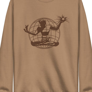 Spirit of Detroit Worldwide Premium Sweatshirt - Tan / Brown - Pure Detroit