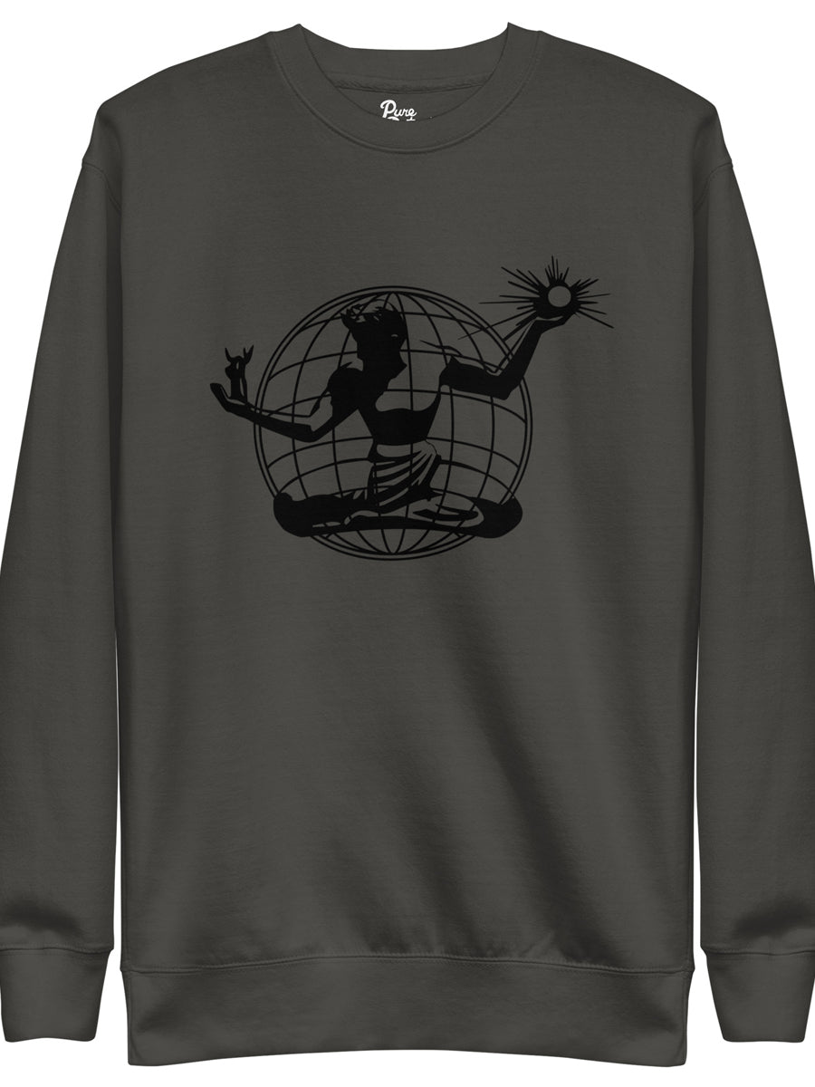 Spirit of Detroit Worldwide Premium Sweatshirt - Vintage Black / Black Sweatshirt