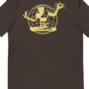 Spirit of Detroit Worldwide Unisex Premium T-shirt - Brown / Mustard t-shirt