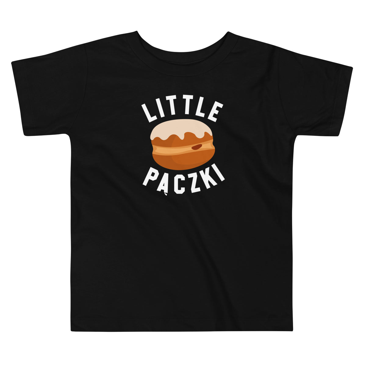 Little Paczki - Toddler T-shirt - White / Black  2T  