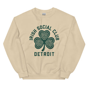 Dublin Belfast Cork Detroit Blended Sweatshirt - Soft Cream / Modern Green sweatshirt