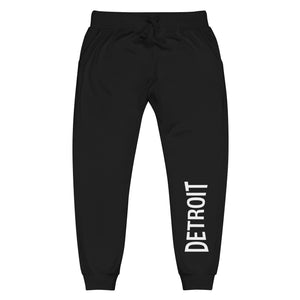 Detroit Champ Premium Unisex Fleece Sweatpants - Black / White Sweatpants XS