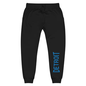 Detroit Champ Premium Unisex Fleece Sweatpants - Black / Blue Sweatpants XS