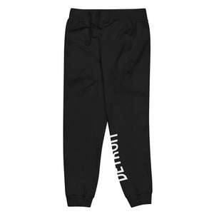 Detroit Champ Premium Unisex Fleece Sweatpants - Black / White Sweatpants