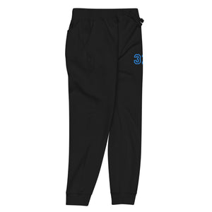 313 Premium Embroidered Unisex Fleece Sweatpants - Black / Blue Sweatpants