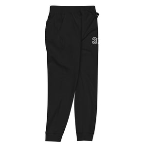 313 Premium Embroidered Unisex Fleece Sweatpants - Black / White Sweatpants