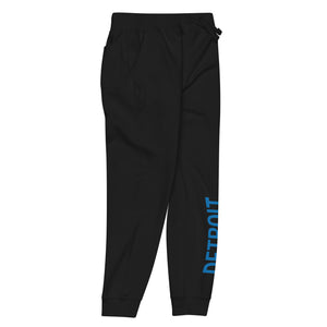 Detroit Champ Premium Unisex Fleece Sweatpants - Black / Blue Sweatpants