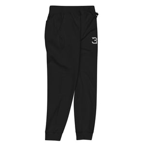 313 Nomad Embroidered Unisex Fleece Sweatpants - Black / White Sweatpants