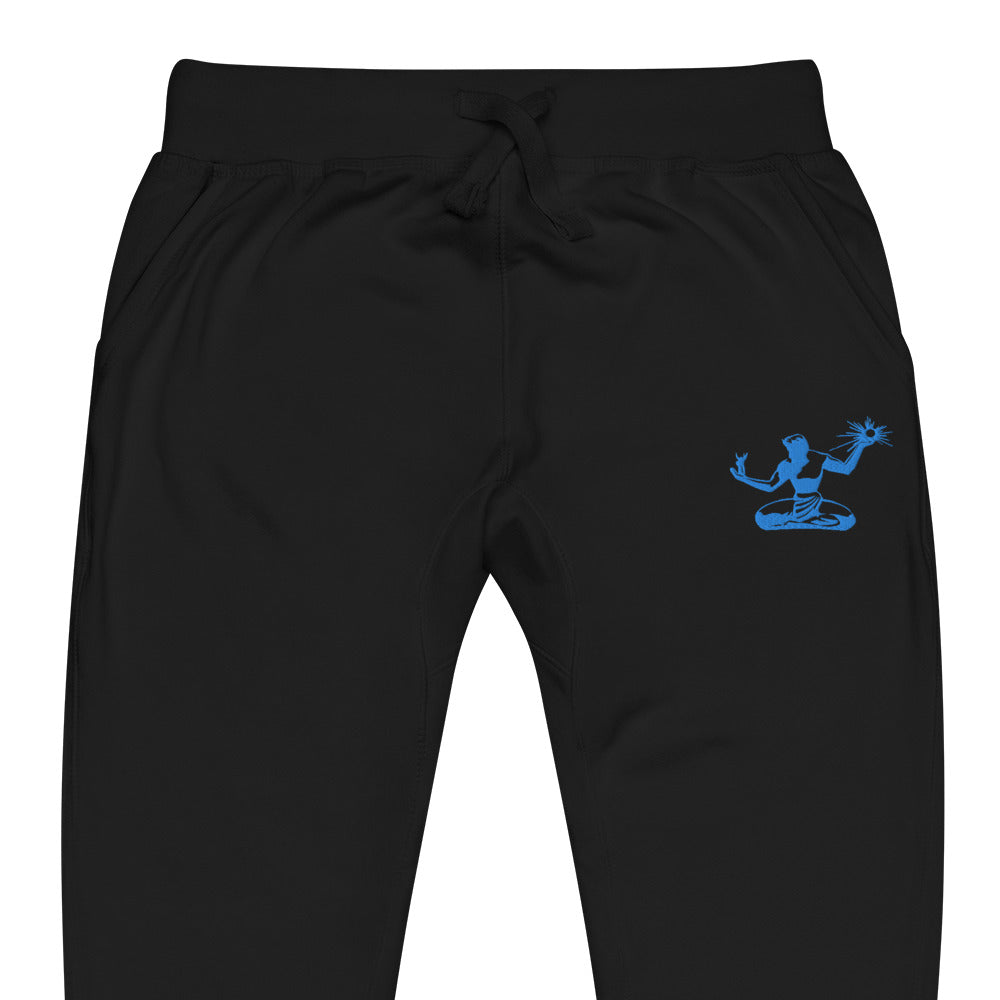 Spirit of Detroit Premium Embroidered Unisex Fleece Sweatpants - Black / Blue Sweatpants