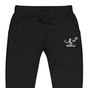 Spirit of Detroit Premium Embroidered Unisex Fleece Sweatpants - Black / White Sweatpants