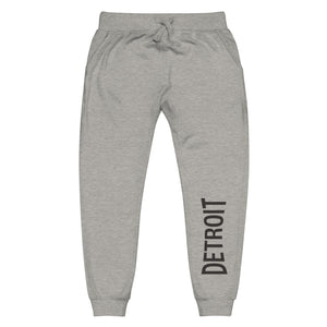 Detroit Champ Premium Unisex Fleece Sweatpants - Athletic Gray / Black Sweatpants XS