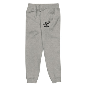 Spirit of Detroit Premium Embroidered Unisex Fleece Sweatpants - Athletic Gray / Black Sweatpants