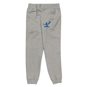 Spirit of Detroit Premium Embroidered Unisex Fleece Sweatpants - Athletic Gray / Blue Sweatpants