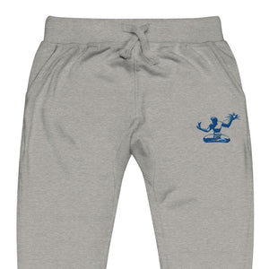 Spirit of Detroit Premium Embroidered Unisex Fleece Sweatpants - Athletic Gray / Blue Sweatpants