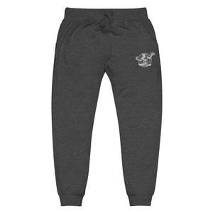 Spirit of Detroit Global Embroidered Unisex Fleece Sweatpants - Charcoal Heather / White Sweatpants XS