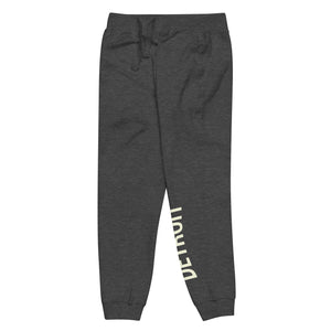 Detroit Champ Premium Unisex Fleece Sweatpants - Charcoal Heather / Soft Cream Sweatpants