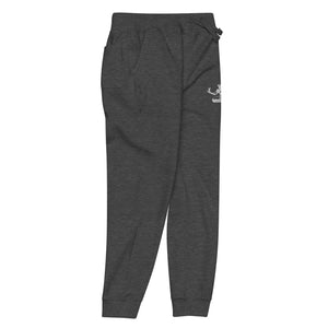 Spirit of Detroit Premium Embroidered Unisex Fleece Sweatpants - Charcoal Heather / White Sweatpants