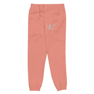 Spirit of Detroit Premium Embroidered Unisex Fleece Sweatpants - Mauve / White Sweatpants