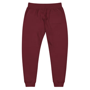313 Nomad Embroidered Unisex Fleece Sweatpants - Maroon / White Sweatpants