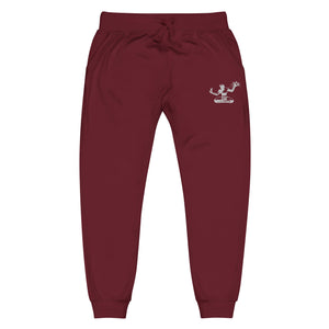 Spirit of Detroit Premium Embroidered Unisex Fleece Sweatpants - Maroon / White Sweatpants XS